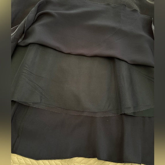 Iridescent long black A-line skirt, by JS Collections. Size 10. - Picture 7 of 11